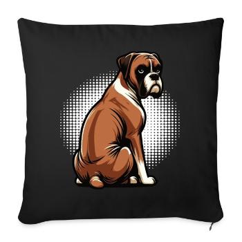 Boxer Boxer Porte-boxeurs Boxer Chien Boxer Propriétaire de boxer Fan boxer - Housse de coussin décorative 45 x 45 cm - noir - Devant