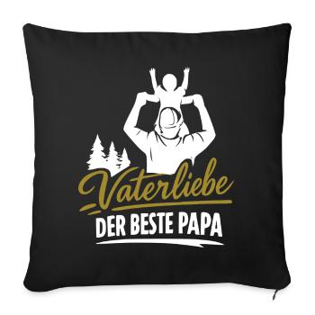 Vaterliebe Der Beste Papa - Sofakissenbezug 45 x 45 cm - Schwarz - Vorne