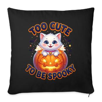 Too Cute To Be Spooky Cat - Sofa pillowcase 17,3'' x 17,3'' (45 x 45 cm) - black - Front