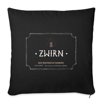 ZWIRN / Himel, Arsch & Zwirn Trio - Sofakissenbezug 45 x 45 cm - Schwarz - Vorne