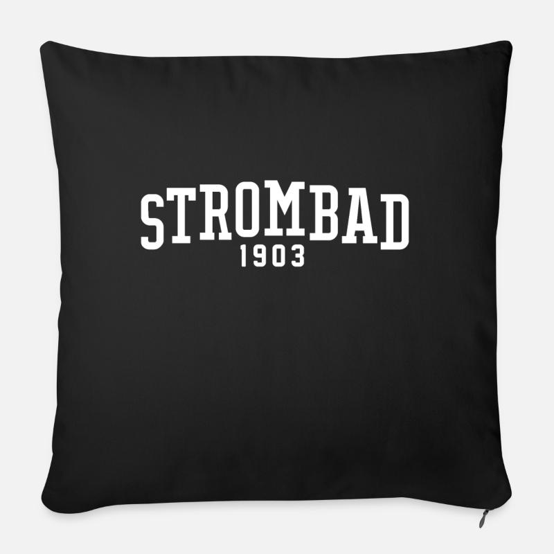 lido di Krido Strombad College - Sofakissenbezug 45 x 45 cm - Schwarz