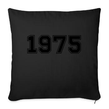 1975 - Housse de coussin décorative 45 x 45 cm - noir - Devant