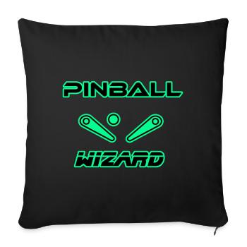 Pinball Wizard - Sofa pillowcase 17,3'' x 17,3'' (45 x 45 cm) - black - Front