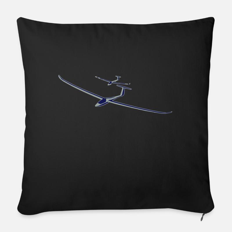 Planeurs silhouette - Housse de coussin décorative 45 x 45 cm - noir