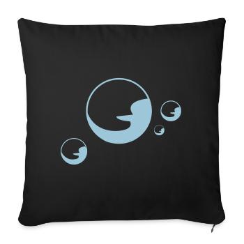 Soapbubble Soap Bubble Foam - Sofa pillowcase 17,3'' x 17,3'' (45 x 45 cm) - black - Front