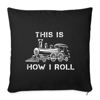 Conducteur de train - Housse de coussin décorative 45 x 45 cm - noir - Devant