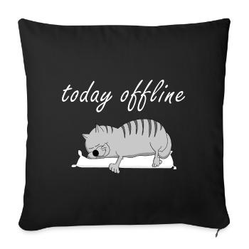 today offline - Sofa pillowcase 17,3'' x 17,3'' (45 x 45 cm) - black - Front