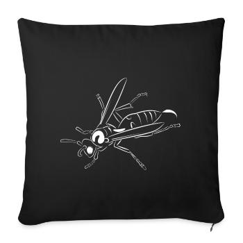 Guêpe sait - Housse de coussin décorative 45 x 45 cm - noir - Devant