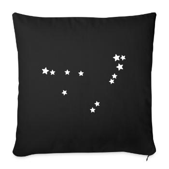 signe du zodiaque Capricorne - Housse de coussin décorative 45 x 45 cm - noir - Devant