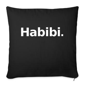 Habibi Habeebee Habibo - Brother of Honour - Sofa pillowcase 17,3'' x 17,3'' (45 x 45 cm) - black - Front