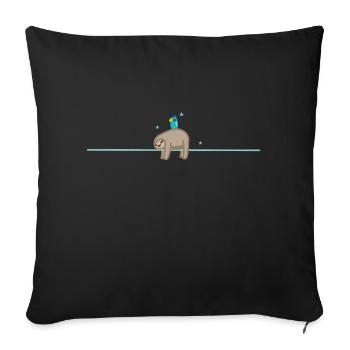 Sleep (part 2) - Sofa pillowcase 17,3'' x 17,3'' (45 x 45 cm) - black - Front