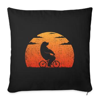 Bike Bear BMX Retro Sun Vintage - Sofa pillowcase 17,3'' x 17,3'' (45 x 45 cm) - black - Front