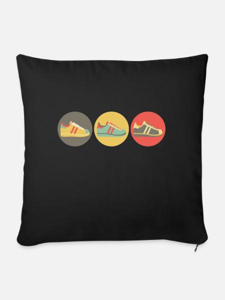Sneakers retro - Sofakissenbezug 45 x 45 cm - Schwarz