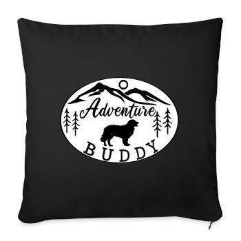 Hovawart Adventure Buddy Dog SayingDog Lover - Sofa pillowcase 17,3'' x 17,3'' (45 x 45 cm) - black - Front