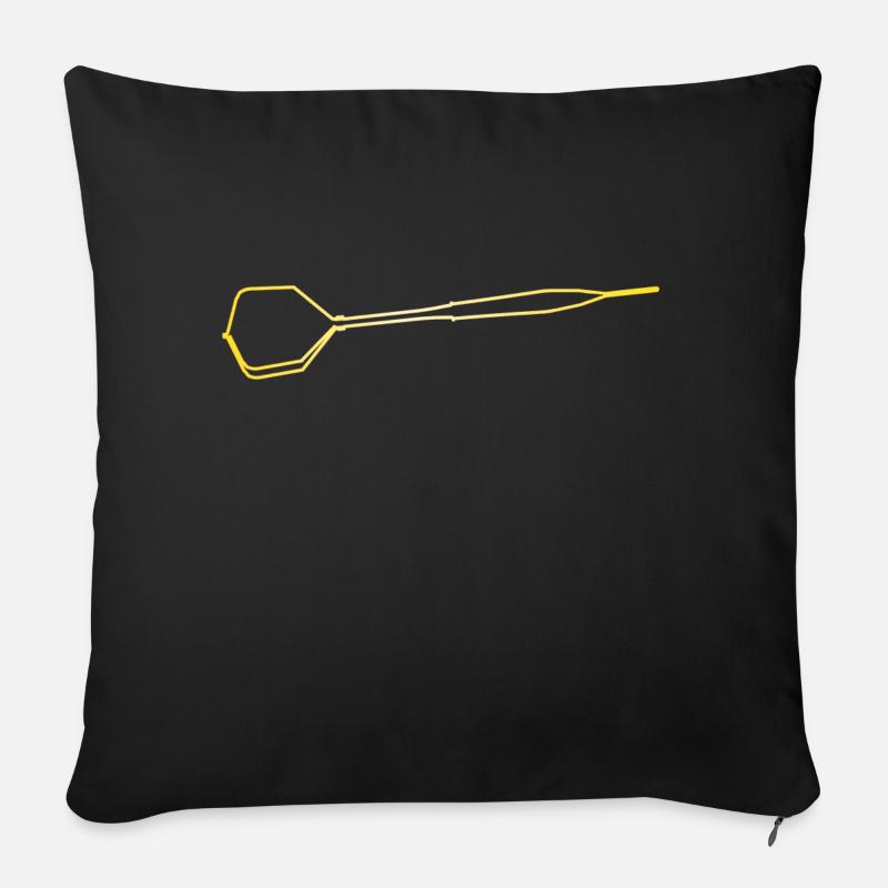 Fléchettes ContourS Fléchettes Fléchettes Fléchettes Bullseye Triple - Housse de coussin décorative 45 x 45 cm - noir