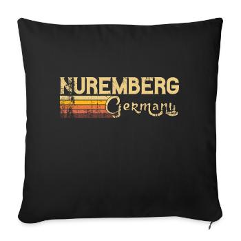 Retro Design Nürnberg Germany Shirt Vintage 70s - Sofakissenbezug 45 x 45 cm - Schwarz - Vorne