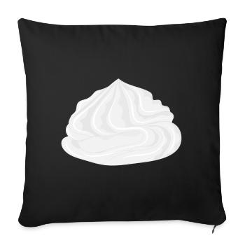 snow-white delicious cream hood for garnissing - Sofa pillowcase 17,3'' x 17,3'' (45 x 45 cm) - black - Front