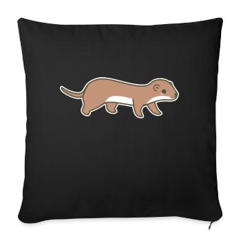 Weasel - Sofa pillowcase 17,3'' x 17,3'' (45 x 45 cm) - black - Front