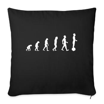 Gyroroue évolution - Housse de coussin décorative 45 x 45 cm - noir - Devant