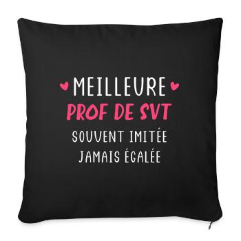 Souvent imitée jamais égalée prof de svt - Housse de coussin décorative 45 x 45 cm - noir - Devant