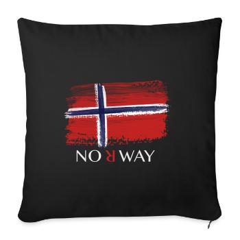 Norway - Sofa pillowcase 17,3'' x 17,3'' (45 x 45 cm) - black - Front