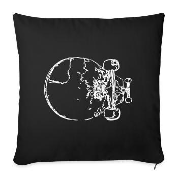 Skateboard Sketch - Sofa pillowcase 17,3'' x 17,3'' (45 x 45 cm) - black - Front