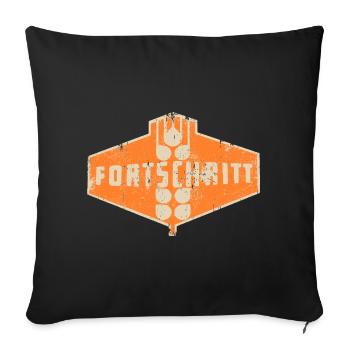 FORTSCHRITT DDR Landmaschinen Retro - Sofakissenbezug 45 x 45 cm - Schwarz - Vorne
