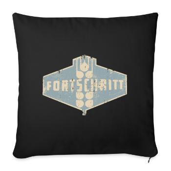 FORTSCHRITT - Retro - Ostalgie - DDR - Sofakissenbezug 45 x 45 cm - Schwarz - Vorne