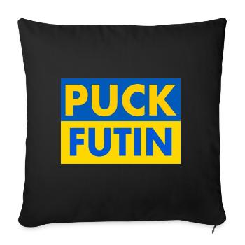 Puck futin - Sofakissenbezug 45 x 45 cm - Schwarz - Vorne