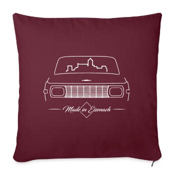 Wartburg 353 - Made in Eisenach - GDR Cult - Sofa pillowcase 17,3'' x 17,3'' (45 x 45 cm) - burgundy - Front