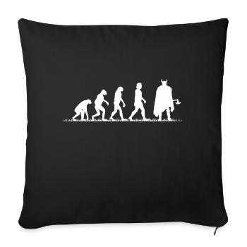 Viking Evolution Nordmann Runes Guerriers Vikings - Housse de coussin décorative 45 x 45 cm - noir - Devant