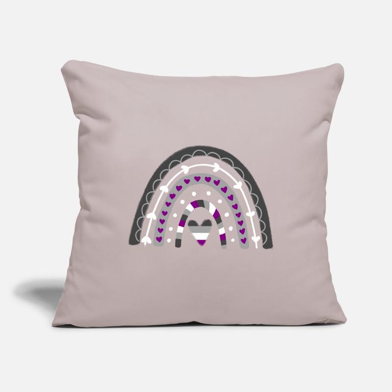 Fierté asexuée Boho Rainbow Housse de coussin décorative 45 x 45 cm