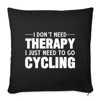 Cycling Lifestyle Statement T-Shirt - Sofa pillowcase 17,3'' x 17,3'' (45 x 45 cm) - black - Front