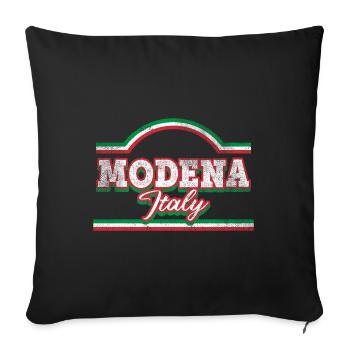 Modena Italien Stadt Skyline Schrift Vintage Retro - Sofakissenbezug 45 x 45 cm - Schwarz - Vorne
