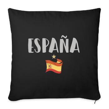Spanien Fußball Trikot Spanische Flagge - Sofakissenbezug 45 x 45 cm - Schwarz - Vorne