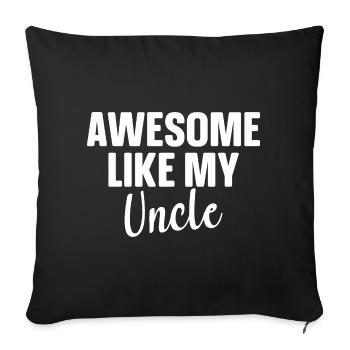 Brillant comme mon oncle - Housse de coussin décorative 45 x 45 cm - noir - Devant