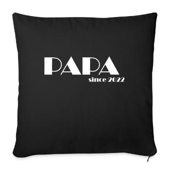 Papa 2022 w - Housse de coussin décorative 45 x 45 cm - noir - Devant
