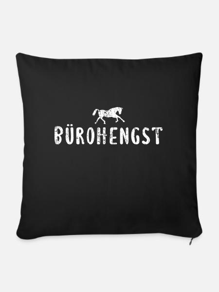 Bürohengst Grunge - Sofakissenbezug 45 x 45 cm - Schwarz