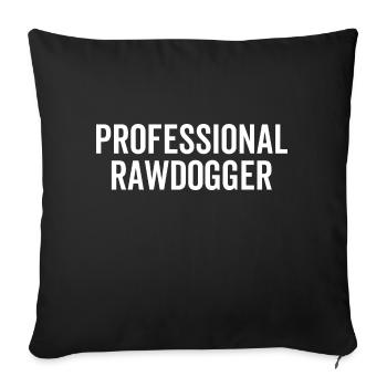 Rawdogger professionnel - Housse de coussin décorative 45 x 45 cm - noir - Devant