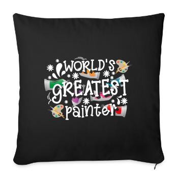 Colors Work Master Painter - Sofa pillowcase 17,3'' x 17,3'' (45 x 45 cm) - black - Front