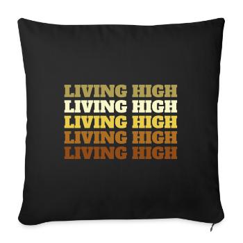 Living High - Sofakissenbezug 45 x 45 cm - Schwarz - Vorne
