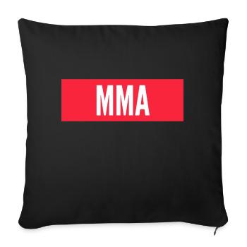 MMA - Sofa pillowcase 17,3'' x 17,3'' (45 x 45 cm) - black - Front
