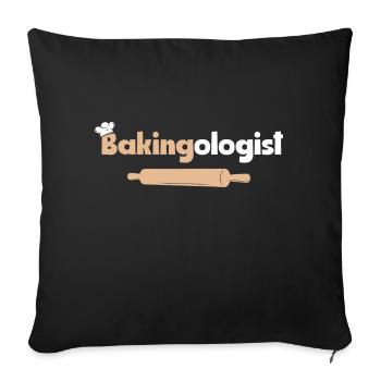 Bakingologist Baking Cake Cookie Pastry - Sofakissenbezug 45 x 45 cm - Schwarz - Vorne
