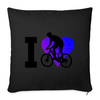 MTB Women Mountain Bike Cycling Cycling - Sofa pillowcase 17,3'' x 17,3'' (45 x 45 cm) - black - Front