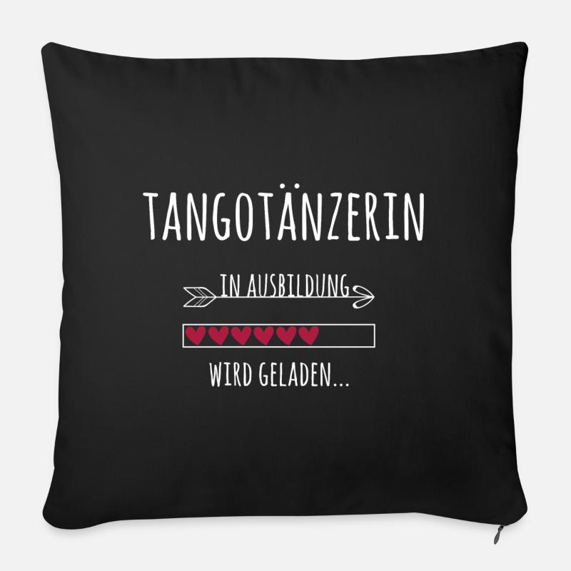 Tangotänzerin in Ausbildung / Geschenk Tango Tanz - Sofakissenbezug 45 x 45 cm - Schwarz