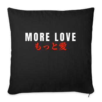 Japonais - Housse de coussin décorative 45 x 45 cm - noir - Devant