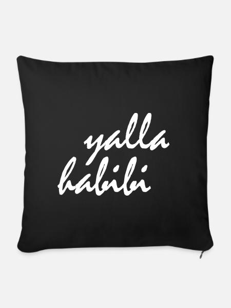 Yalla habibi - Sofakissenbezug 45 x 45 cm - Schwarz