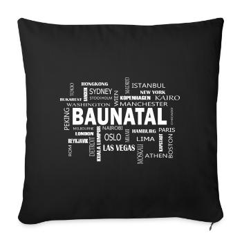 Baunatal Kassel Nordhessen Meine Hauptstadt Dorf - Sofakissenbezug 45 x 45 cm - Schwarz - Vorne