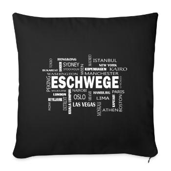 Eschwege Kassel Nordhessen Meine Stadt Dorf Heimat - Sofakissenbezug 45 x 45 cm - Schwarz - Vorne