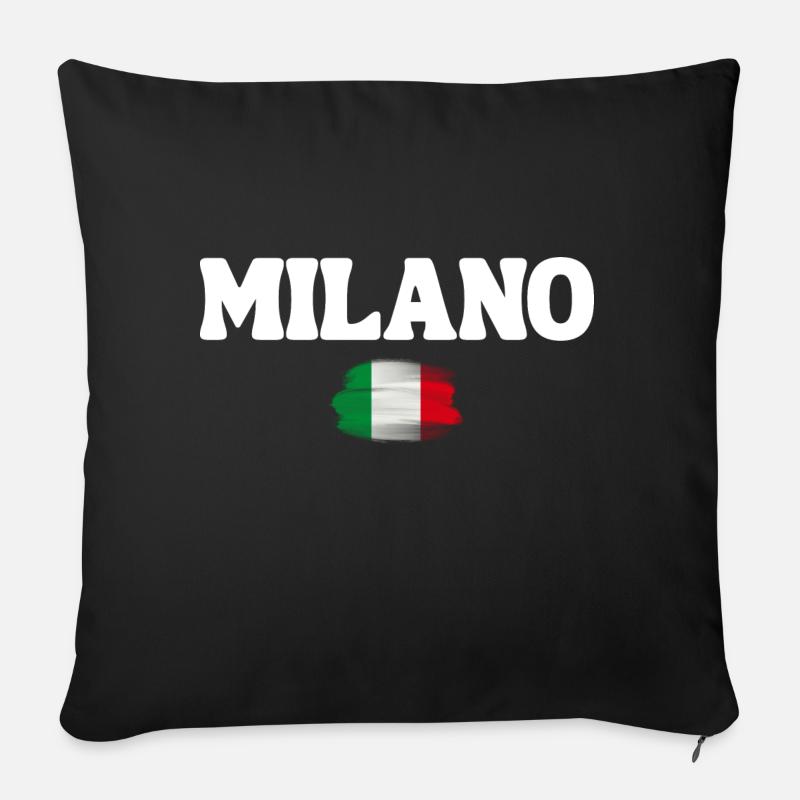 Milano Mailand Milan Italia - Sofakissenbezug 45 x 45 cm - Schwarz